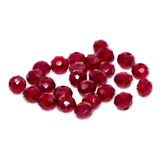 Бусины кастрюли 4*3мм, бордовый прозрачный